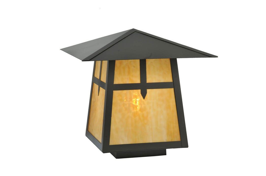 Meyda Tiffany Lighting 69282 Stillwater One Light Pier Mount Outdoor Bronze / Dark