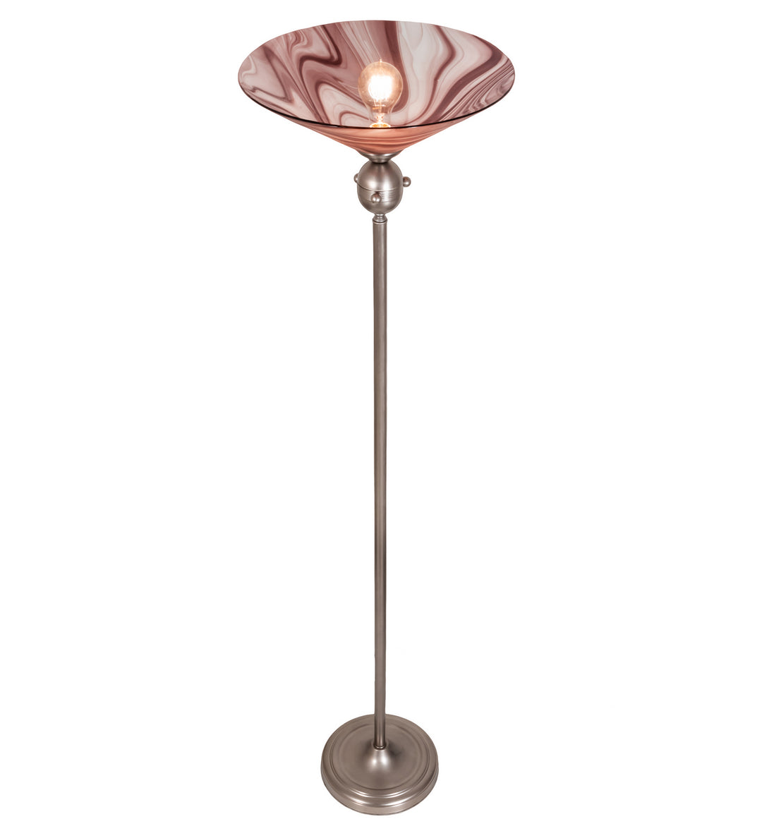 Meyda Tiffany Lighting 70846 Deco Ball One Light Torchiere Lamp Pewter, Nickel, Silver