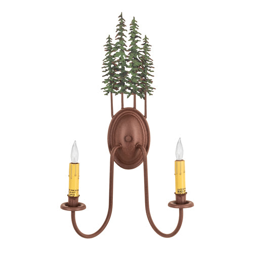 Meyda Tiffany Tall Pines 29460 Wall Light - Rust