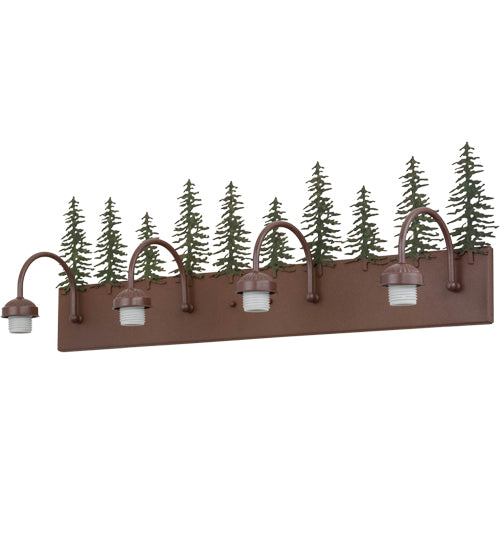 Meyda Tiffany Lighting 29472 Tall Pines Four Light Vanity Hardware Utility Light Bronze / Dark