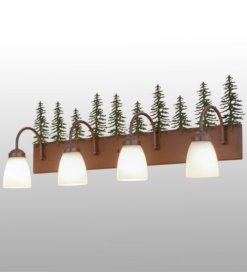 Meyda Tiffany Tall Pines 29486 Bath Vanity Light 35 in. wide - Rust