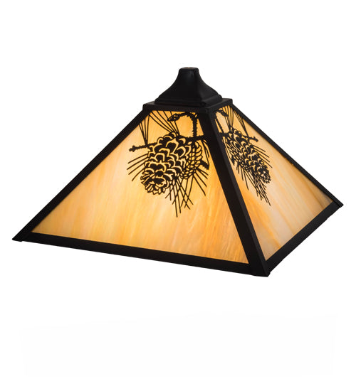 Meyda Tiffany Lighting 29498 Winter Pine Shade Lamp Shade Bronze / Dark