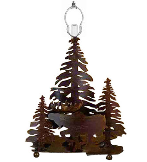 Meyda Tiffany Lighting 29500 Moose On The Loose Table Base Hardware Utility Light Bronze / Dark