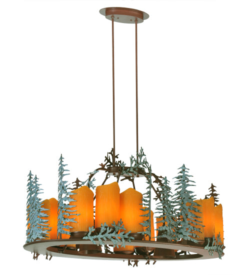 Meyda Tiffany Tall Pines 29523 Chandelier Light - Rust