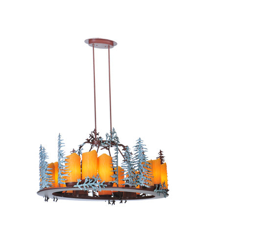 Meyda Tiffany Tall Pines 29523 Chandelier Light - Rust