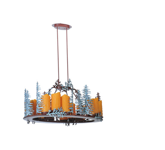 Meyda Tiffany Tall Pines 29523 Chandelier Light - Rust