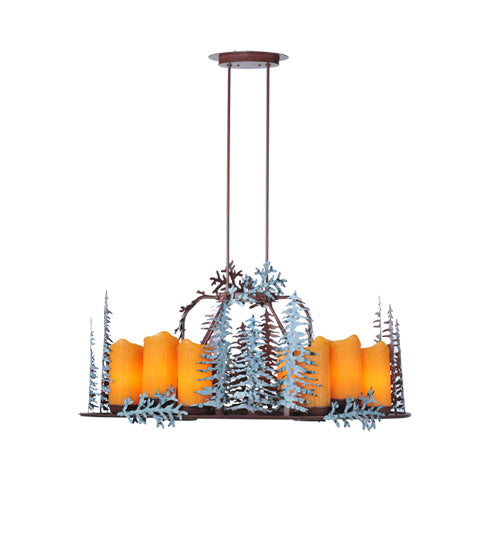 Meyda Tiffany Tall Pines 29523 Chandelier Light - Rust