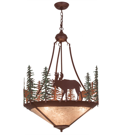 Meyda Tiffany Wandering Moose 29524 Pendant Light - Rust