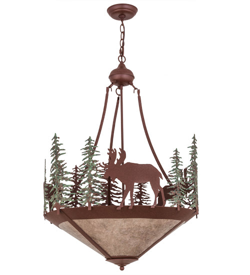 Meyda Tiffany Wandering Moose 29524 Pendant Light - Rust