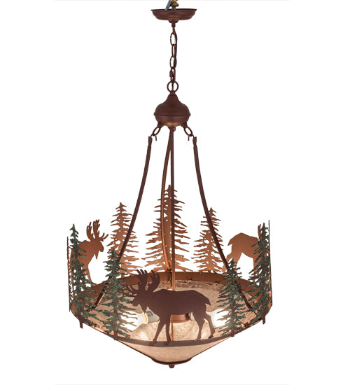 Meyda Tiffany Wandering Moose 29524 Pendant Light - Rust