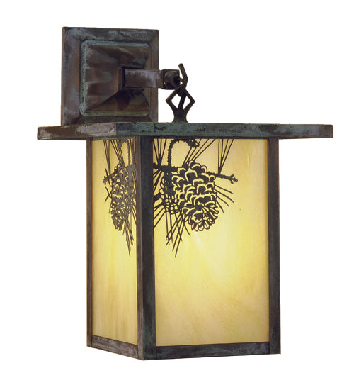 Meyda Tiffany Lighting 29531 Hyde Park One Light Wall Sconce Outdoor Verde