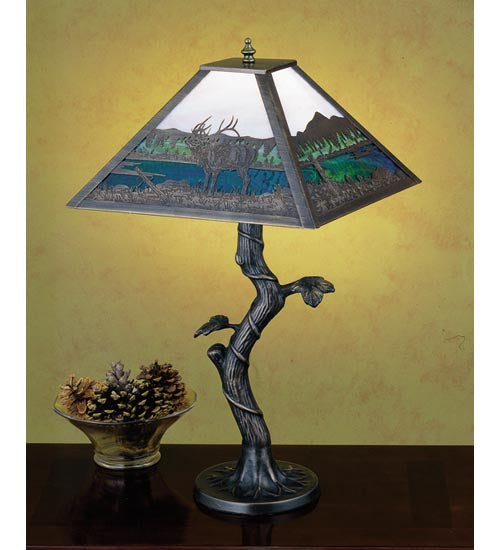 Meyda Tiffany Lighting 29537 Elk Creek Table Lamp Lamp Bronze / Dark