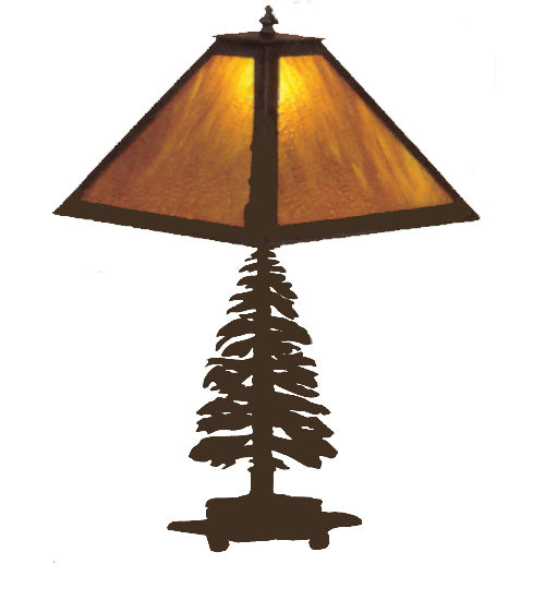 Meyda Tiffany Lighting 29572 Tall Pines Table Lamp Lamp Bronze / Dark