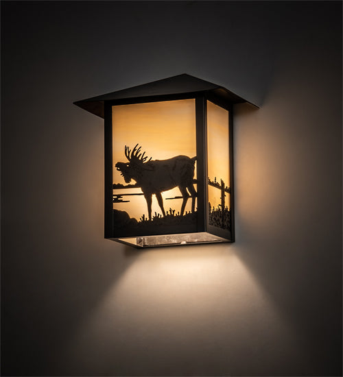 Meyda Tiffany Lighting 29593 Seneca One Light Wall Sconce Outdoor Bronze / Dark