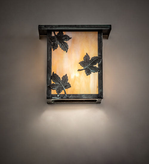 Meyda Tiffany Lighting 29597 Hyde Park One Light Wall Sconce Outdoor Copper/Antique/Verde