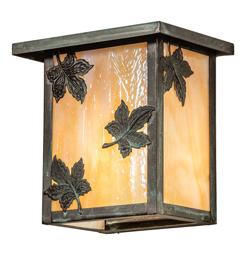 Meyda Tiffany Lighting 29597 Hyde Park One Light Wall Sconce Outdoor Copper/Antique/Verde