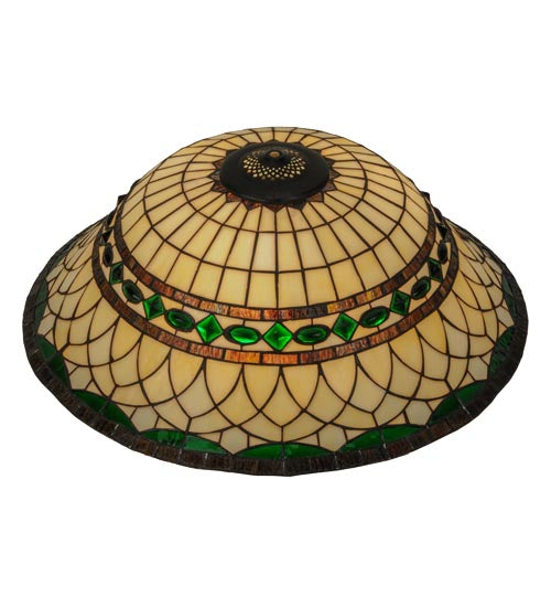 Meyda Tiffany Lighting 29628 Tiffany Roman Shade Lamp Shade Bronze / Dark