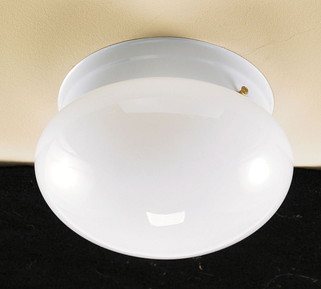 Russell Lighting 309-096/WH Ceiling Mounts White One Light Ceiling Mount Utility Light White