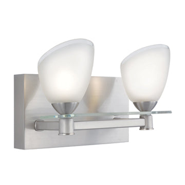 Jesco Slantus WS304-2 Wall Light - Satin Nickel