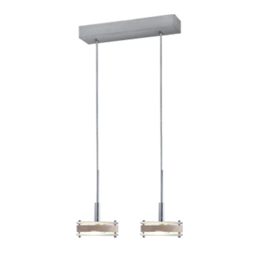 Jesco Discus PD302-2BI Pendant Light - Satin Nickel