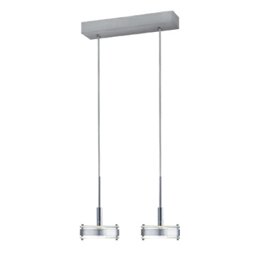 Jesco Discus PD302-2CH Pendant Light - Satin Nickel