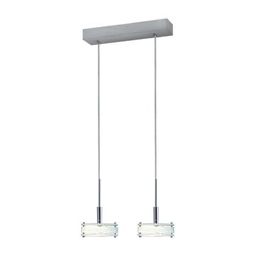 Jesco Discus PD302-2GL Pendant Light - Satin Nickel