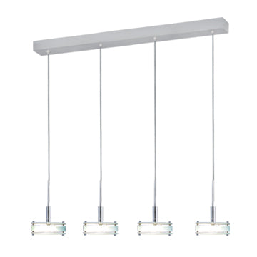 Jesco Discus PD302-4GL Pendant Light - Satin Nickel