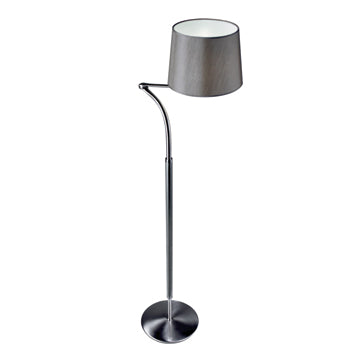 Jesco Lighting FL616 Club Room Single Light Floor Lamp  Satin Nickel