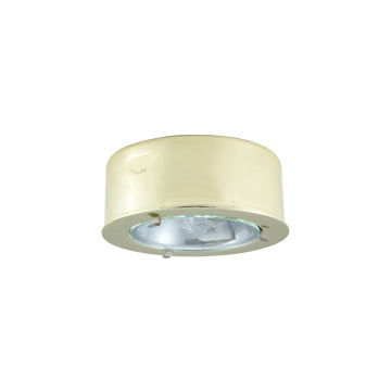 Jesco Lighting PK100-PB Halogen Puck Lights Round Metal Puck Under Cabinet Light Decor Brass - Polished / Cast