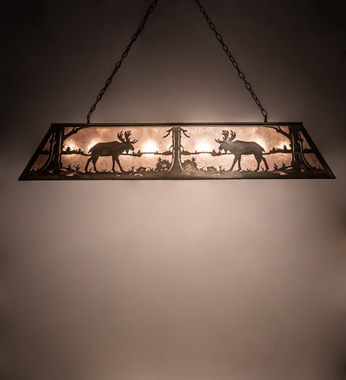 Meyda Tiffany Moose At Lake 29900 Pendant Light - Antique Copper