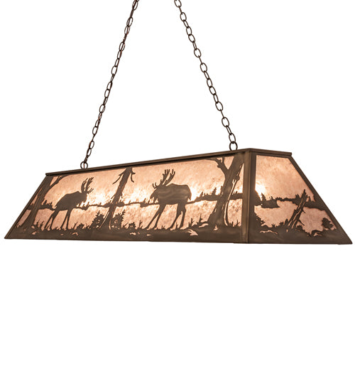 Meyda Tiffany Moose At Lake 29900 Pendant Light - Antique Copper