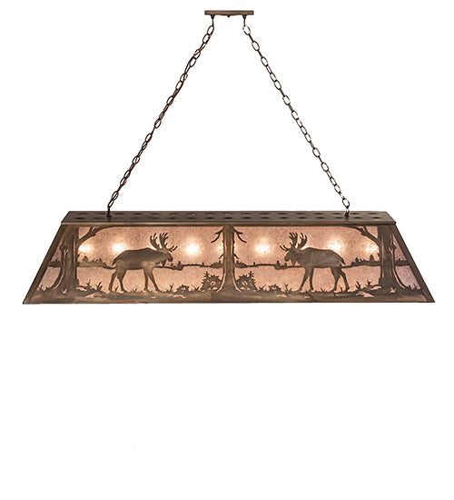 Meyda Tiffany Moose At Lake 29900 Pendant Light - Antique Copper