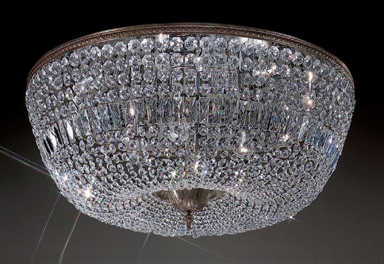 Classic Crystal Baskets 52036 RB I Ceiling Light - Roman Bronze