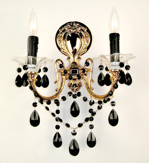Classic Via Venteo 57002 G CBK Wall Sconce Light - Gold Plate