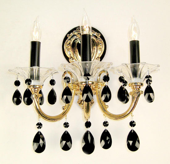 Classic Via Venteo 57003 G CBK Wall Sconce Light - Gold Plate