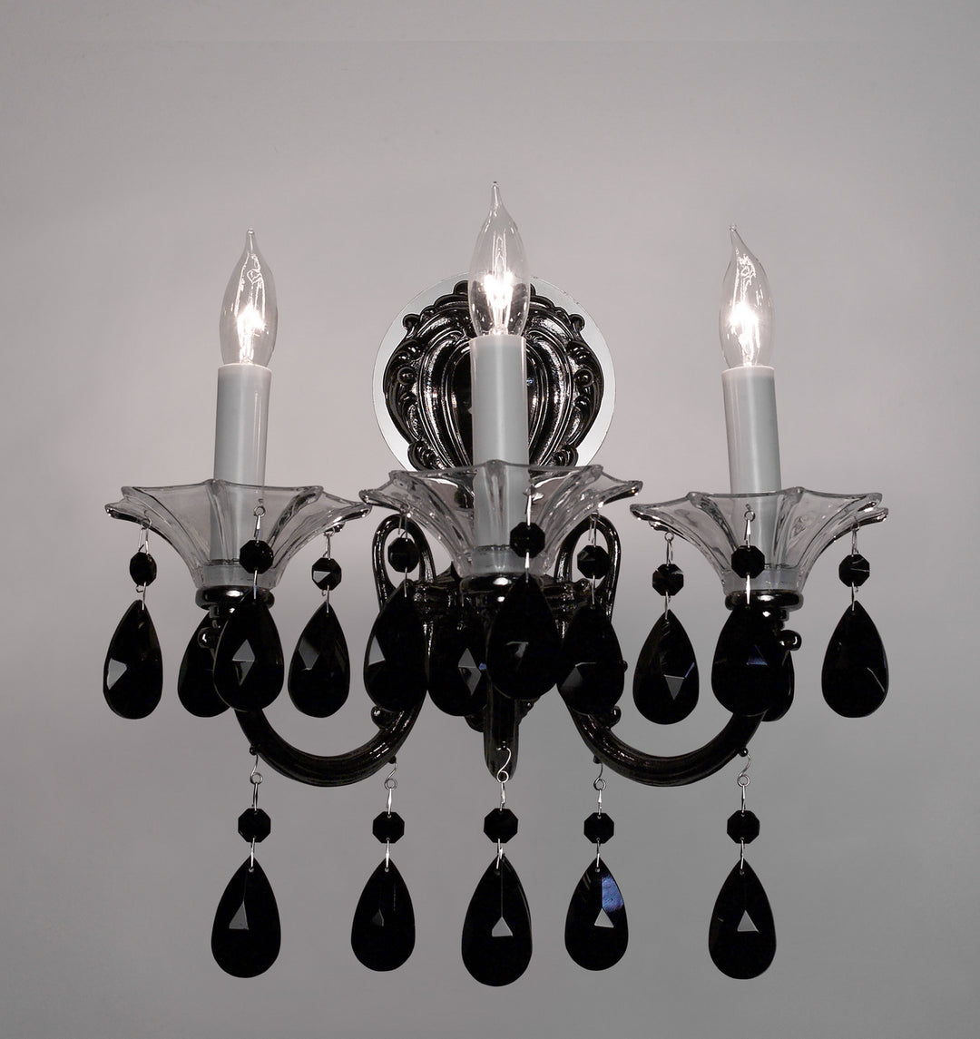Classic Via Lombardi 57053 EP CBK Wall Sconce Light - Ebony Pearl