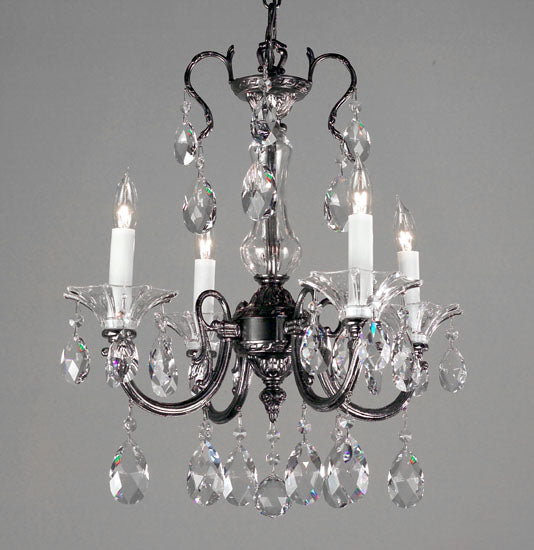 Classic Via Lombardi 57054 EP CP Chandelier Light - Ebony Pearl