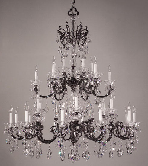 Classic Via Lombardi 57060 EP CP Chandelier Light - Ebony Pearl