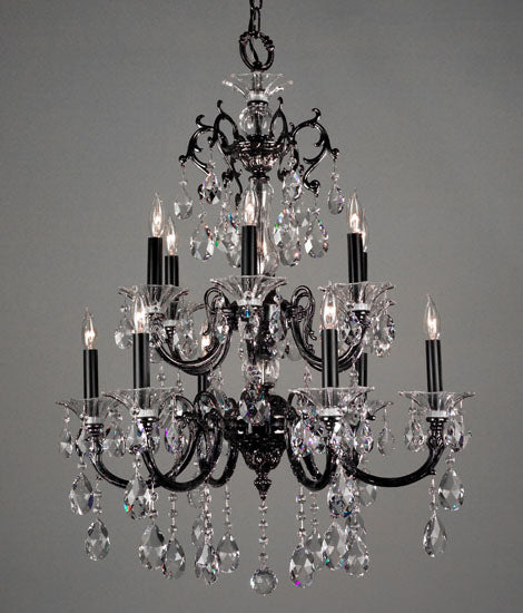 Classic Via Lombardi 57062 EP CP Chandelier Light - Ebony Pearl