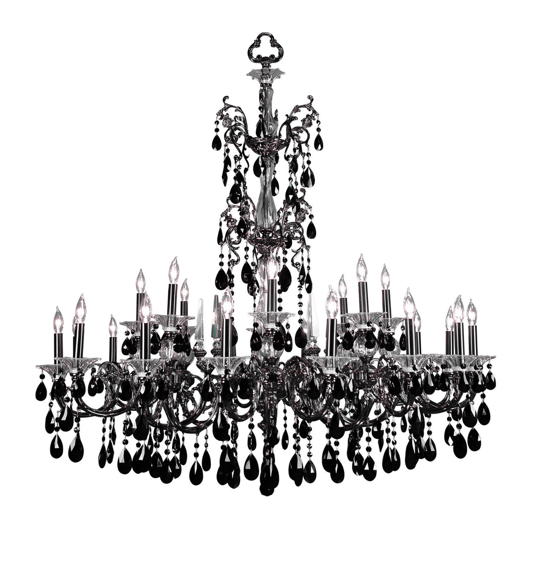 Classic Via Lombardi 57065 EP CBK Chandelier Light - Ebony Pearl