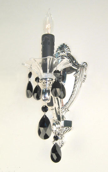 Classic Via Firenze 57101 SP CBK Wall Sconce Light - Silver Plate