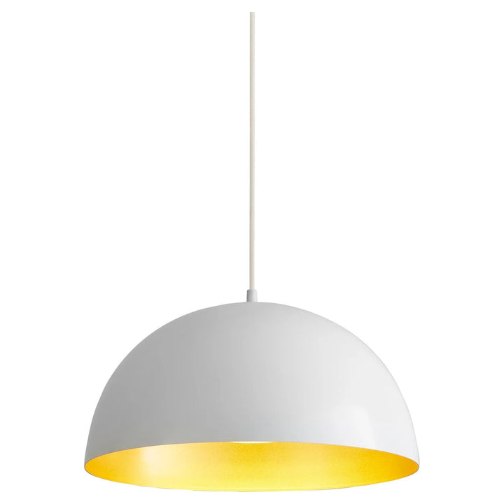 Oxygen Lucci 3-21-650 Pendant Light - White W/ Industrial Brass