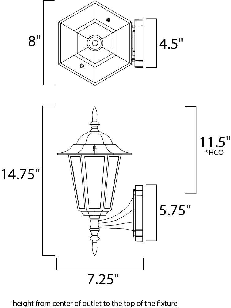 Maxim Lighting 3000CLBK  Builder Cast Outdoor Black