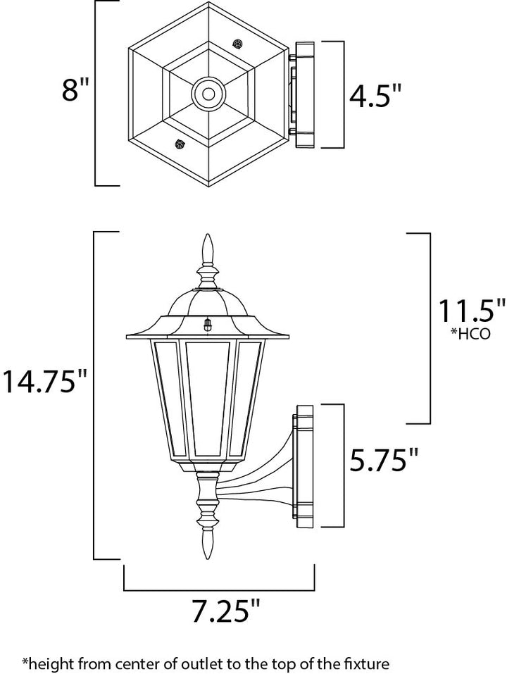 Maxim Lighting 3000CLBK  Builder Cast Outdoor Black