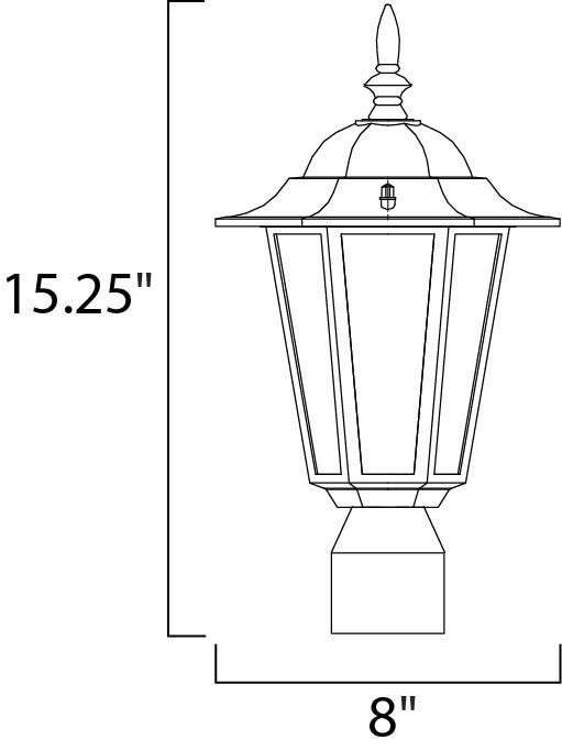 Maxim Lighting 3001CLBK  Builder Cast Outdoor Black