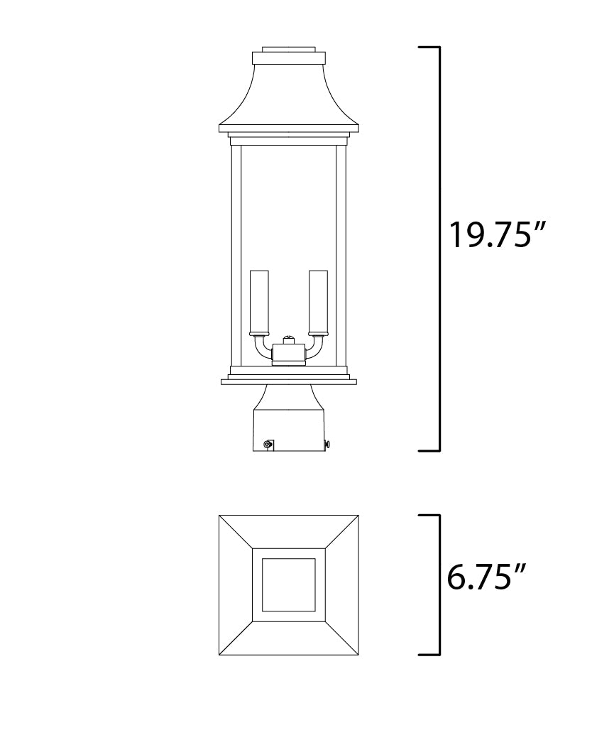 Maxim Lighting 30020CLBK  Vicksburg Outdoor Black