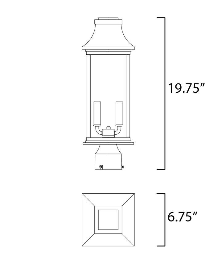 Maxim Lighting 30020CLBK  Vicksburg Outdoor Black