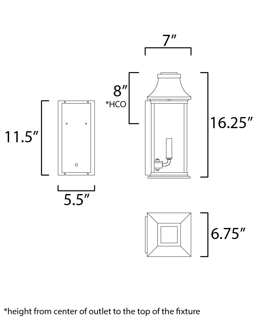 Maxim Lighting 30025CLBK  Vicksburg Outdoor Black