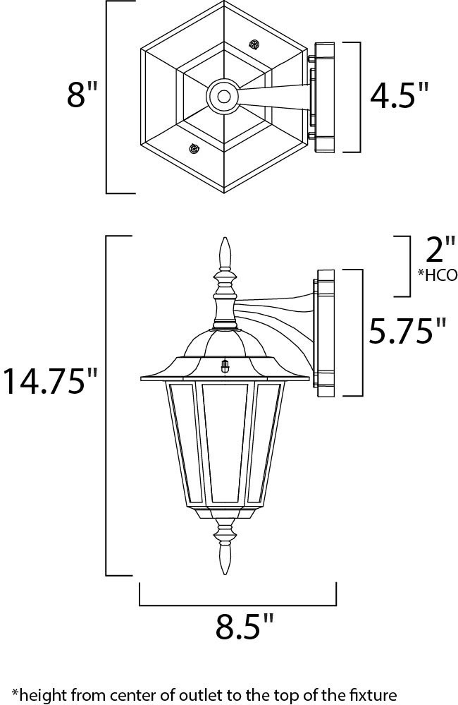 Maxim Lighting 3002CLBK  Builder Cast Outdoor Black