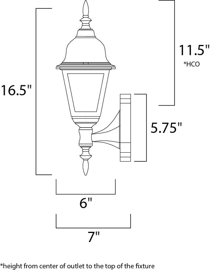 Maxim Lighting 3005CLBK  Builder Cast Outdoor Black